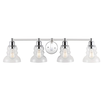 Manhattan Vintage Metal/Glass Industrial Rustic LED Vanity